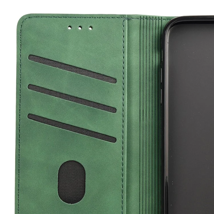 Smartphone-Gehäuse Stoßfeste Brieftasche Telefonständerabdeckung Anti-Dust-Spleiß-PU-Leder-Hülle Für Motorola Moto G51 5G - Grün