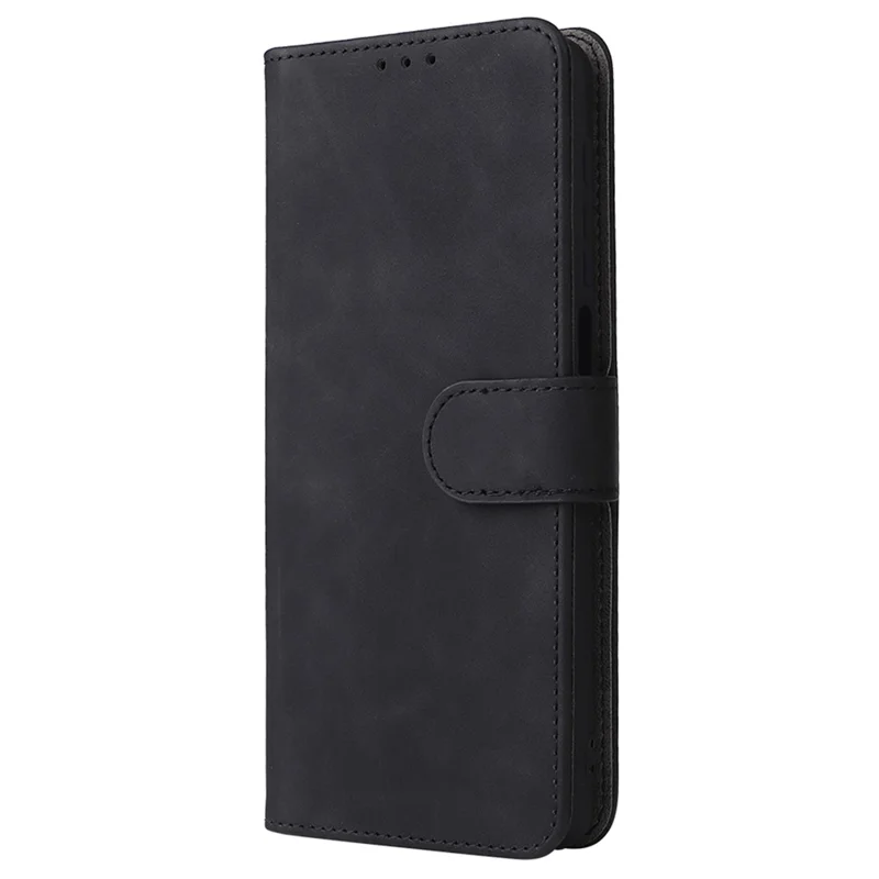 Shockproof Phone Cover Shell Skin-touch Feeling PU Leather Stand Wallet Shell Mobile Phone Case for Motorola Moto G31 / G41 - Black