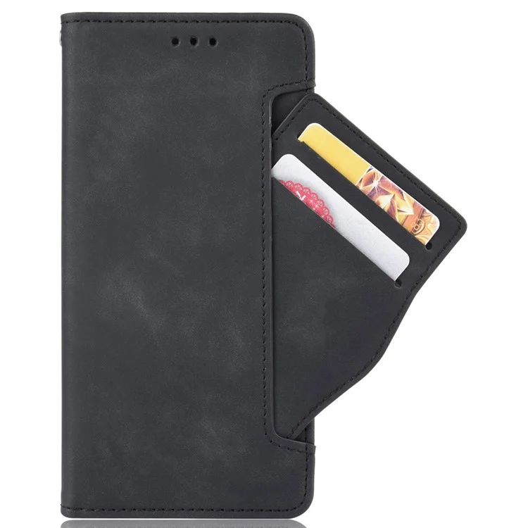 Для Motorola Moto G71 5G Function Function Drop Pocket Cocket Cheefice Chode с Несколькими Картами Слотом - Черный