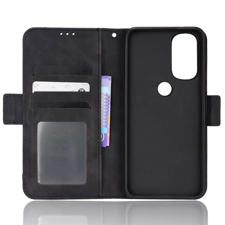 Для Motorola Moto G71 5G Function Function Drop Pocket Cocket Cheefice Chode с Несколькими Картами Слотом - Черный
