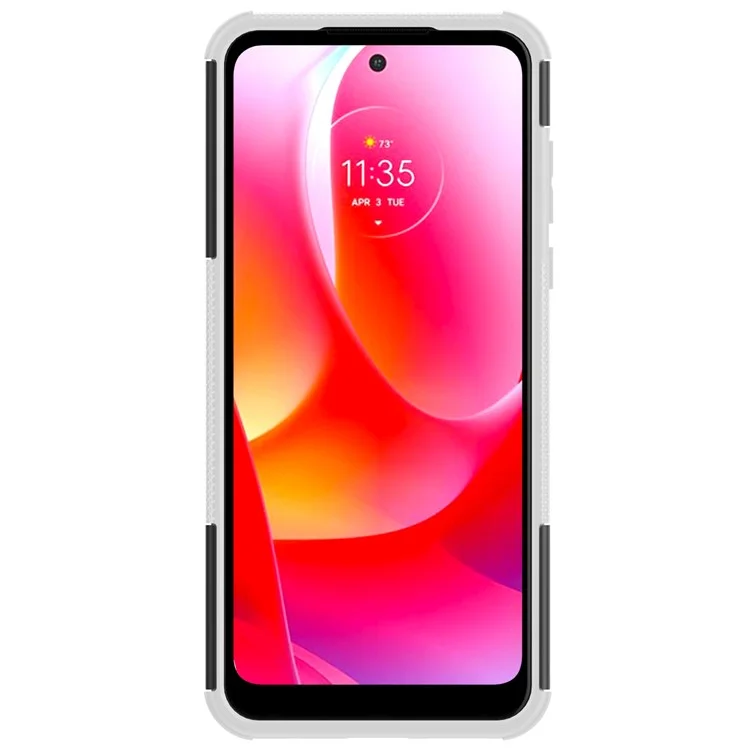 Caixa de Telefone de Textura Dos Pneus Para Motorola Moto G Power (2022), TPU Flexível Anti-Shock TPU + PC - Branco