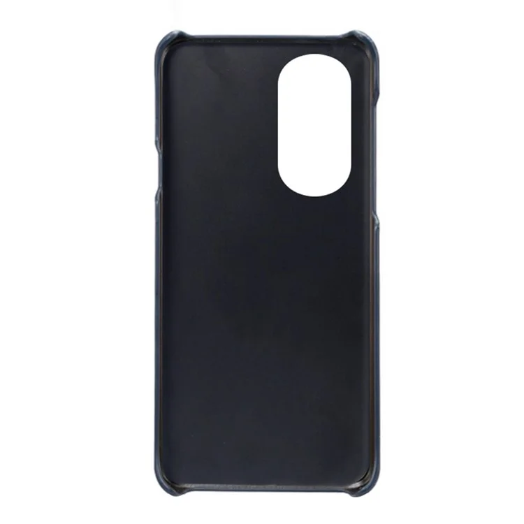 Para Motorola Edge X30 Soft Flexível PC Com Revestimento de Couro PC Rígido Caixa de Telefone Fino Com Slots de 2 Cards Slots - Azul