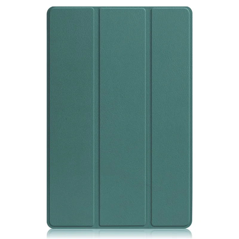 Trifold Stand Tablet Cover for Lenovo Tab P12 Pro, PU Leather + PC Protective Auto Wake/Sleep Smart Case - Green