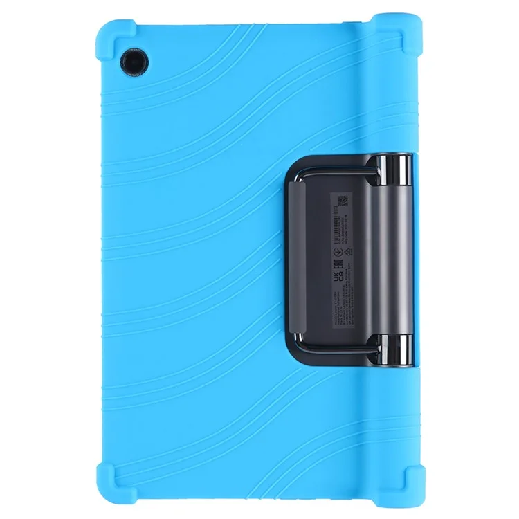 Para Lenovo Yoga Tab 11 Silicone Flexível Espessou Quatro Cantos Anti-outono Tablet Case Capa Com Kickstand Dobrável - Céu Azul