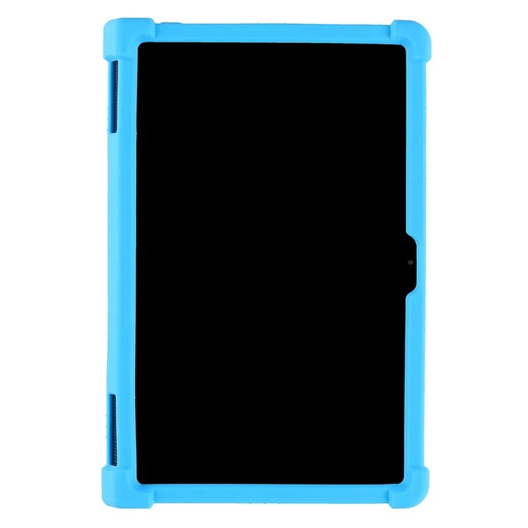Для Lenovo Yoga Tab 11 Гибкий силиконовый утолщенный чехол для планшета с четырьмя углами, устойчивый к падению, с складной подставкой - небесно-голубой