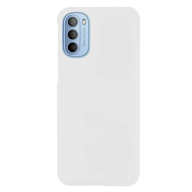 For Motorola Moto G31/G41 Anti-fall Rubberized Finish Hard PC Cell Phone Case Shell Protector - White