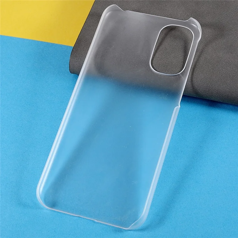 For Motorola Moto G31/G41 Anti-fall Rubberized Finish Hard PC Cell Phone Case Shell Protector - Transparent