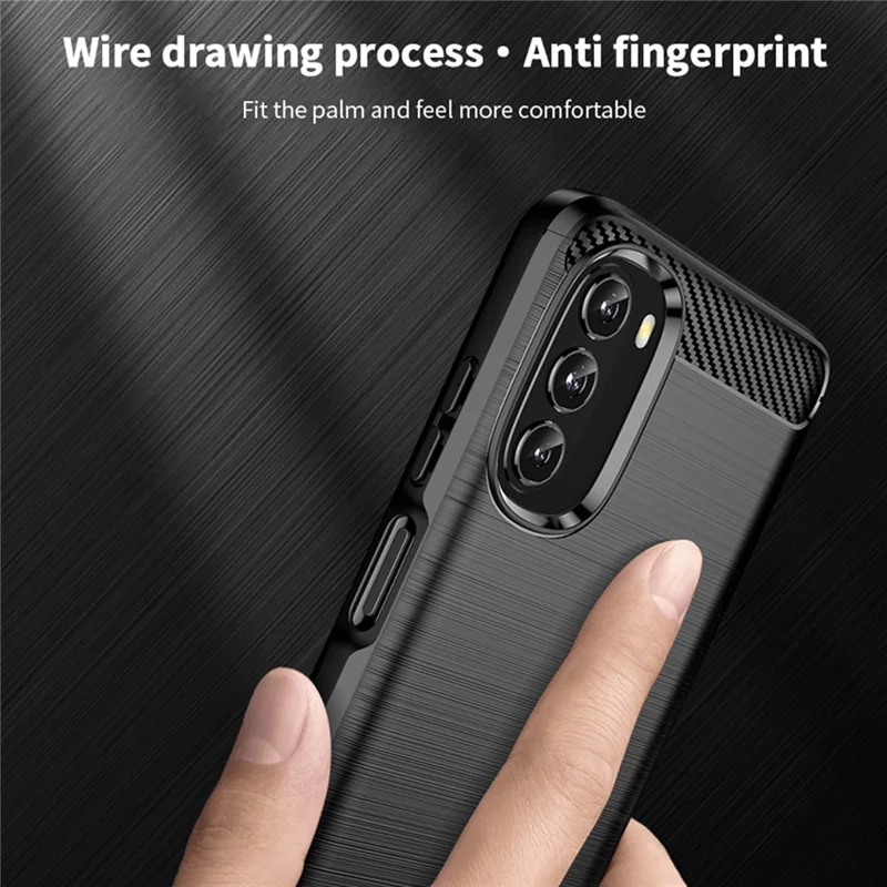 MOFI JK TPU Series-1 Per Motorola Moto G 5G (2022) Prottecturo Pelettore Fibre di Fibra Ambiture TPU Spucificato Anticafica - Nero