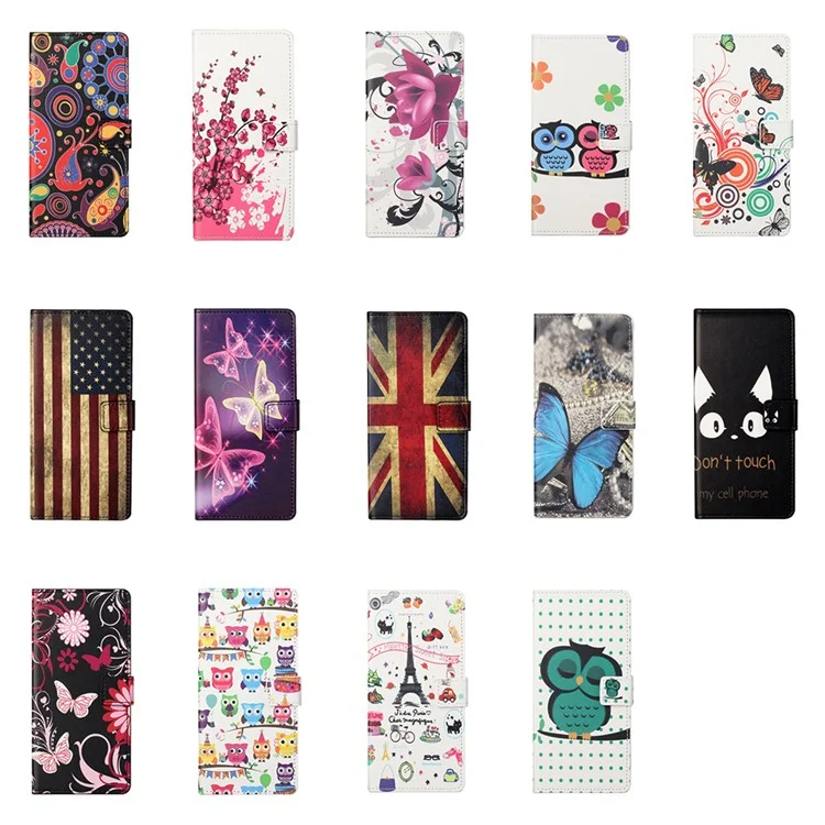 Per Motorola Moto G22 Pattern Printing PU Leather Wallet Case Flip Stand Phone Cover - Green Owl