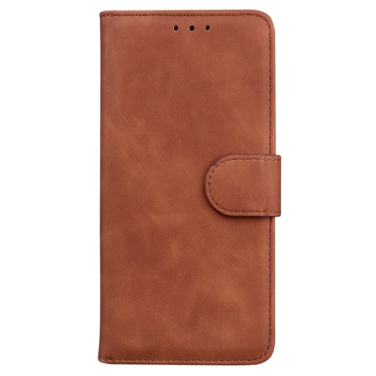 Para Motorola Edge 30 Pro Para o Choque, Capa Flip Folio Carteira TPU Shell do Telefone Interno Com Suporte - Castanho