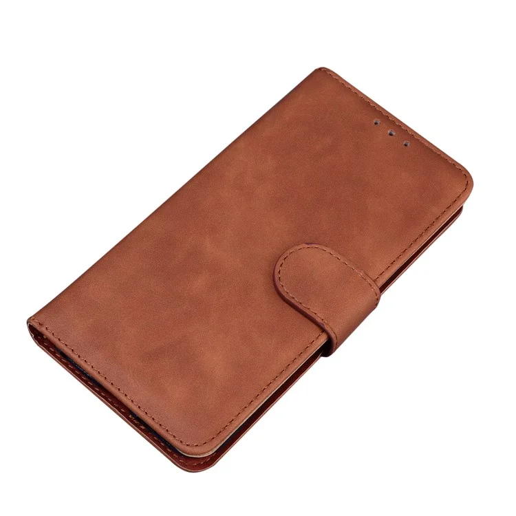 Para Motorola Edge 30 Pro Para o Choque, Capa Flip Folio Carteira TPU Shell do Telefone Interno Com Suporte - Castanho