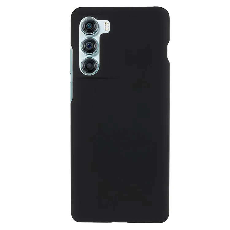 Para Motorola Edge S30 Cell Phone Voltar Superfície Brilhante Revestido PC Rígido Anti-Scratch Telefone Capa - Preto