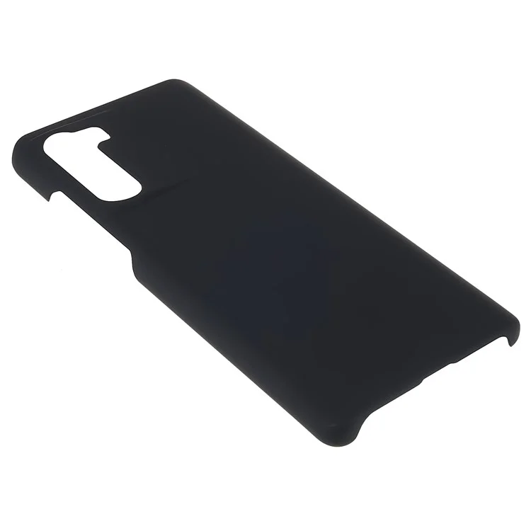 Para Motorola Edge S30 Cell Phone Voltar Superfície Brilhante Revestido PC Rígido Anti-Scratch Telefone Capa - Preto