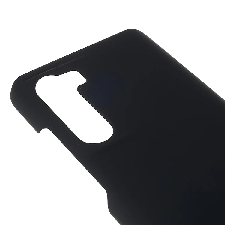 Para Motorola Edge S30 Cell Phone Voltar Superfície Brilhante Revestido PC Rígido Anti-Scratch Telefone Capa - Preto