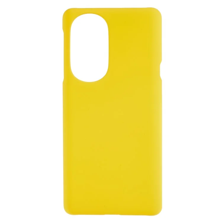 For Motorola Edge X30 Glossy Surface Mobile Phone Bag Case Rubberized Hard PC Anti-Scratch Protective Phone Cover - Yellow