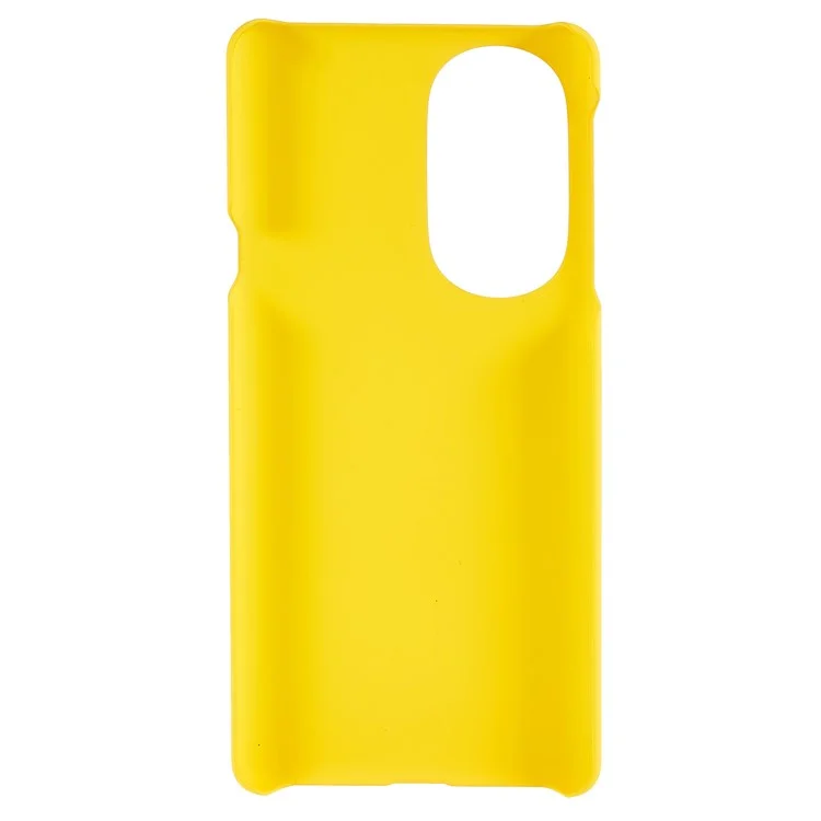 For Motorola Edge X30 Glossy Surface Mobile Phone Bag Case Rubberized Hard PC Anti-Scratch Protective Phone Cover - Yellow