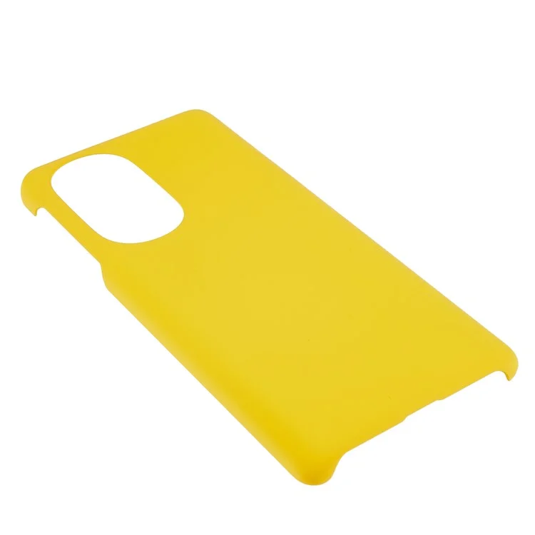 For Motorola Edge X30 Glossy Surface Mobile Phone Bag Case Rubberized Hard PC Anti-Scratch Protective Phone Cover - Yellow