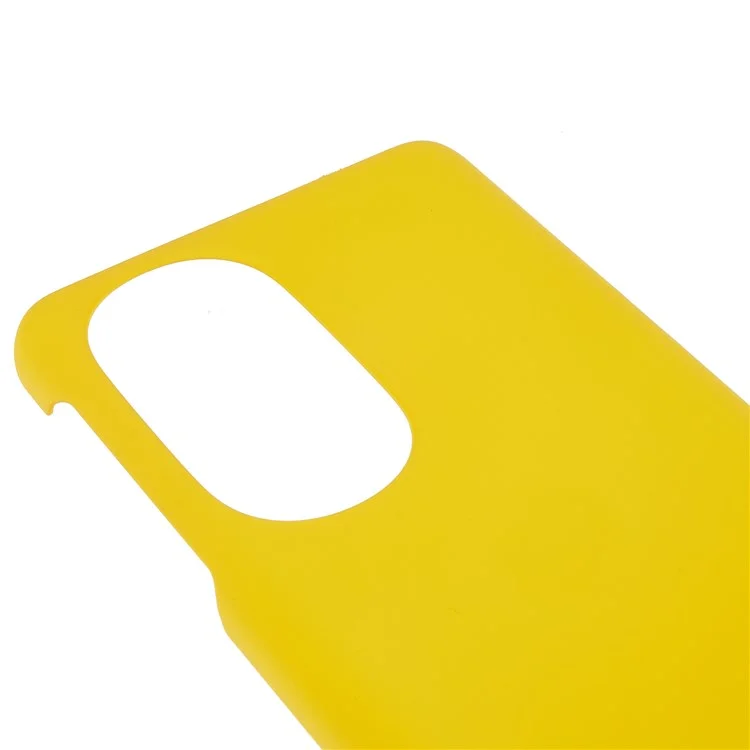 For Motorola Edge X30 Glossy Surface Mobile Phone Bag Case Rubberized Hard PC Anti-Scratch Protective Phone Cover - Yellow
