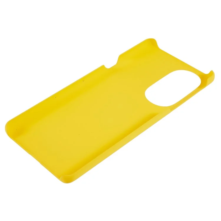 For Motorola Edge X30 Glossy Surface Mobile Phone Bag Case Rubberized Hard PC Anti-Scratch Protective Phone Cover - Yellow