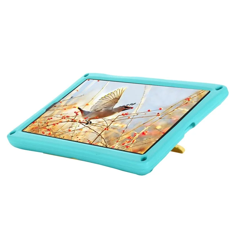 Per Lenovo Tab M10 HD Gen 2 TB-X306F/TB-X306X Kickstand Design Tablet Case Hand Grip EVA + PC Protective Cover with Shoulder Strap - Menta Verde/Giallo