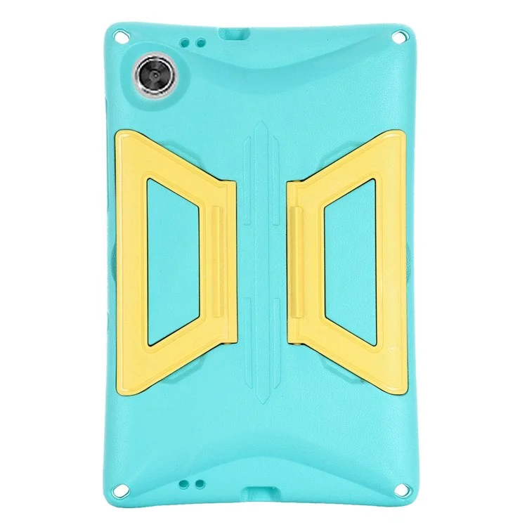Per Lenovo Tab M10 HD Gen 2 TB-X306F/TB-X306X Kickstand Design Tablet Case Hand Grip EVA + PC Protective Cover with Shoulder Strap - Menta Verde/Giallo