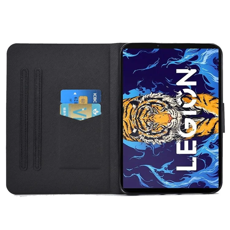 Pour Lenovo Legion Y700 Pattern Imprimée en Cuir Proof Tablet Case de Protection Couverture - Cœur