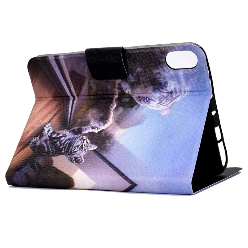 For Lenovo Legion Y700 Mønsterprintet Læder Skockabsorberende Tabletask Case - Tiger