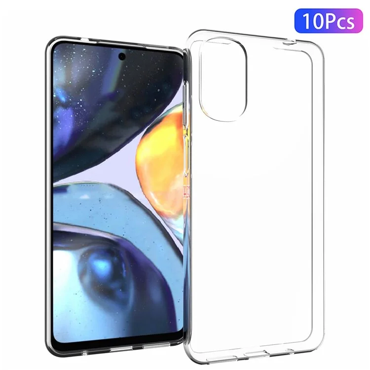 Pour Motorola Moto G22 4G 10pcs / Pack Clear Anti-watermark Flexible TPU Case de Téléphone Mobile Protecteur de Couverture de Téléphone Mobile