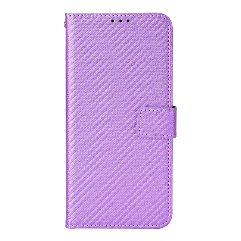 For Motorola Edge X30/Motorola Edge X30 Pro(Motorola Edge+ (2022) Diamond Texture PU Leather Protective Case Foldable Stand Phone Wallet Cover Shell - Purple