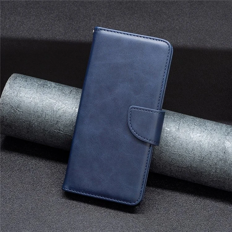 Per Motorola Moto G200 5g/edge S30 BF in Pelle Serie-4 Guscio in Pelle Pu, Custodia Per il Telefono Del Portafoglio di Coperchio Con Chiusura Magnetica Con Cinturino - Blu