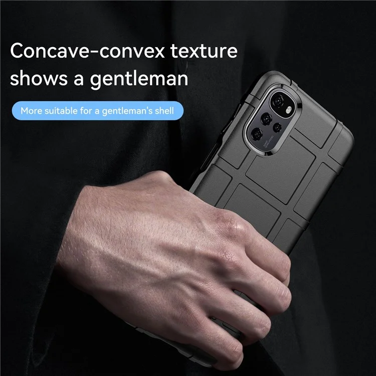 Étui de protection carré robuste pour Motorola Moto G22 / E32 4G / E32S 4G, protection anti-chute en TPU renforcé - Noir