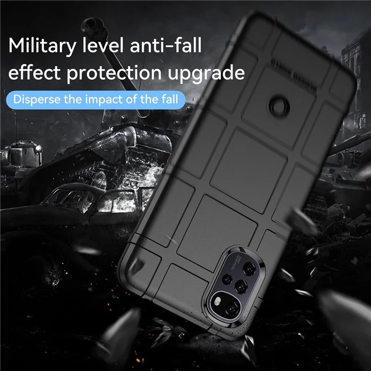 Étui de protection carré robuste pour Motorola Moto G22 / E32 4G / E32S 4G, protection anti-chute en TPU renforcé - Noir