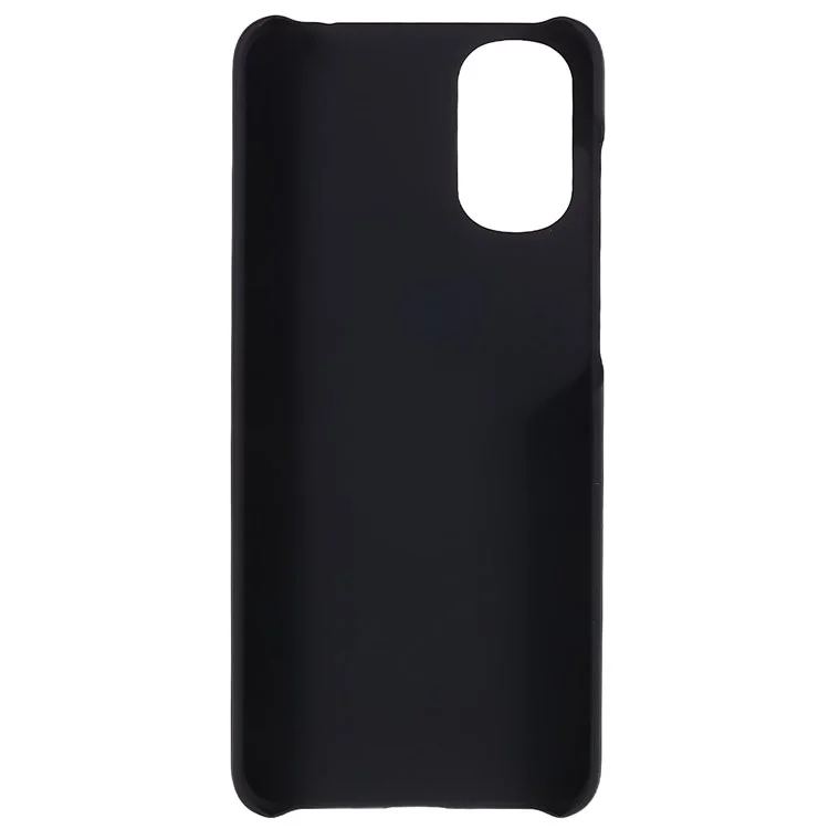 Para Motorola Moto G22 Glossy Surface Phone Case Rubberized Hard PC Protective Cover - Black