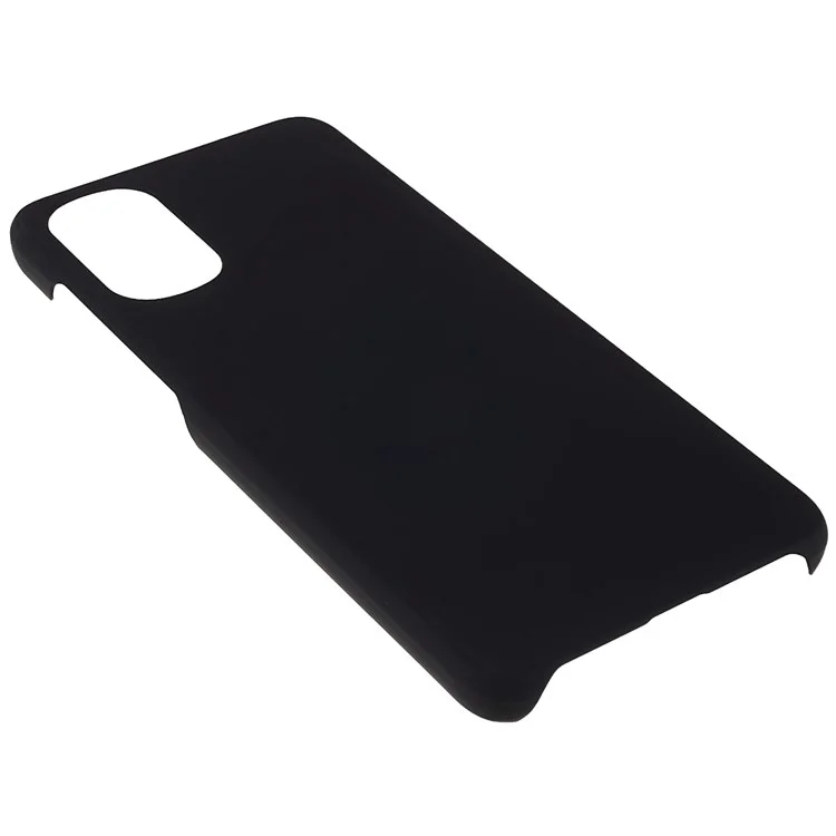 Para Motorola Moto G22 Glossy Surface Phone Case Rubberized Hard PC Protective Cover - Black