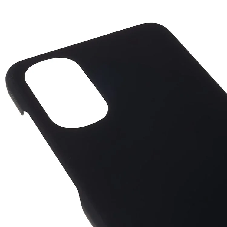 Para Motorola Moto G22 Glossy Surface Phone Case Rubberized Hard PC Protective Cover - Black