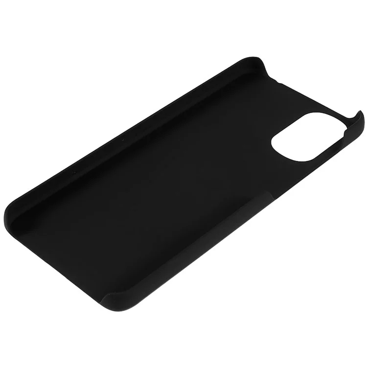 Para Motorola Moto G22 Glossy Surface Phone Case Rubberized Hard PC Protective Cover - Black