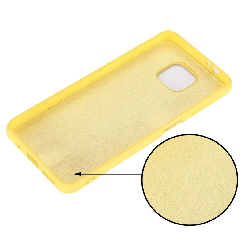 For Motorola Moto G Power (2021) Drop-proof Liquid Silicone Phone Case Protective Cover with Strap - Yellow