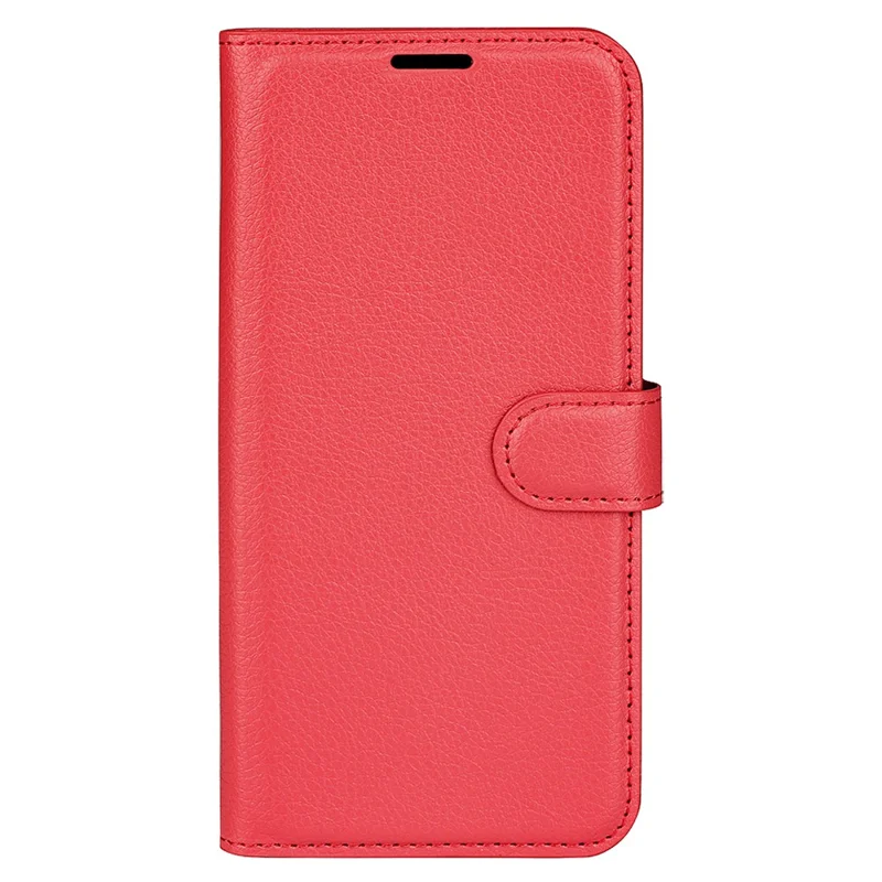 For TCL 30 Z Litchi Texture Phone Case PU Leather Stand Wallet Mobile Phone Cover - Red