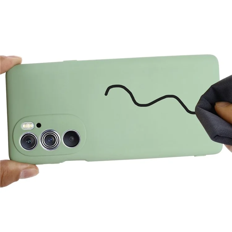 Pour Motorola Edge X30 MODE MICHOFIBER LIGNEMENT DE TÉLÉPHONE ARRIÈRE PRÉTOTER - Vert