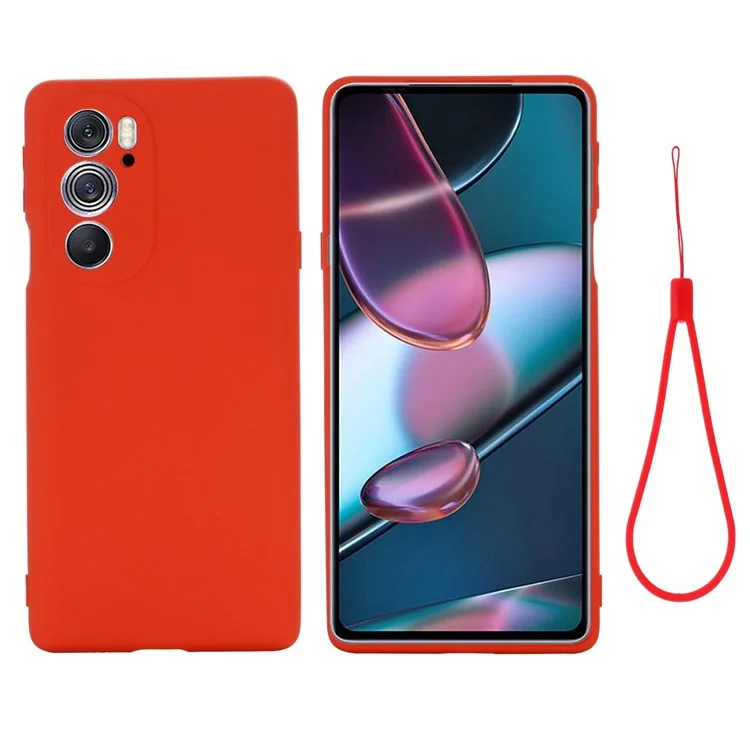 Pour Motorola Edge X30 MODE MICHOFIBER LIGNEMENT DE TÉLÉPHONE ARRIÈRE PRÉTOTER - Rouge