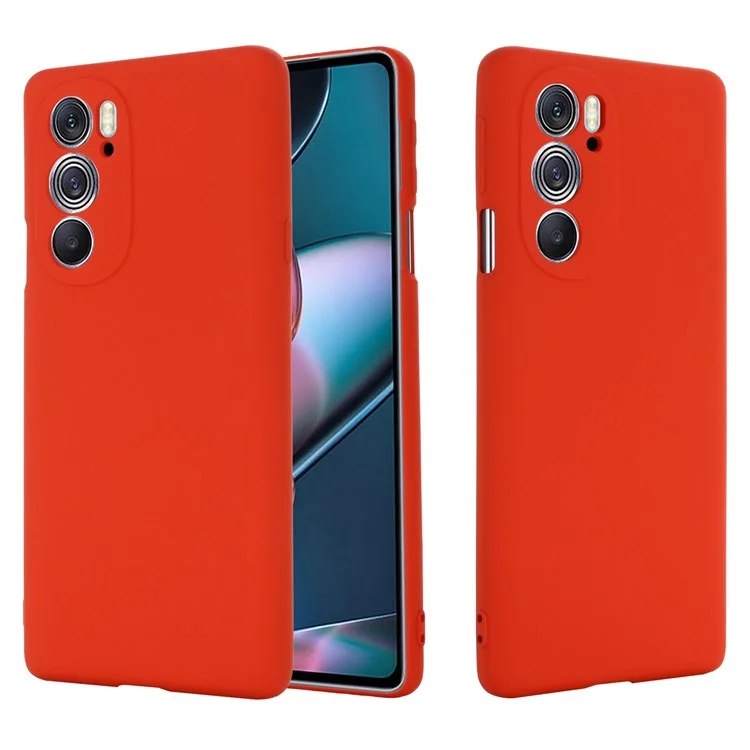 Pour Motorola Edge X30 MODE MICHOFIBER LIGNEMENT DE TÉLÉPHONE ARRIÈRE PRÉTOTER - Rouge