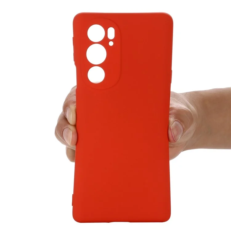 Pour Motorola Edge X30 MODE MICHOFIBER LIGNEMENT DE TÉLÉPHONE ARRIÈRE PRÉTOTER - Rouge