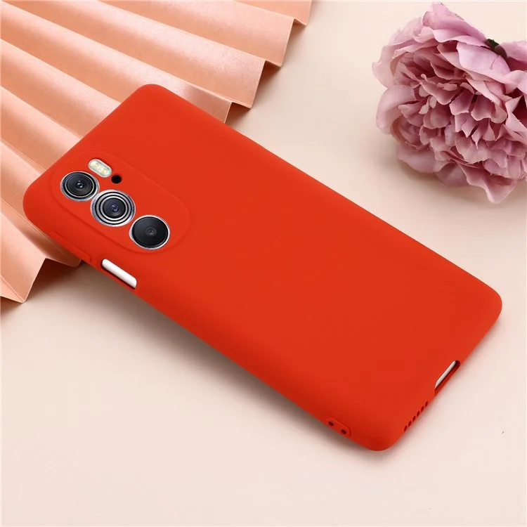 Pour Motorola Edge X30 MODE MICHOFIBER LIGNEMENT DE TÉLÉPHONE ARRIÈRE PRÉTOTER - Rouge