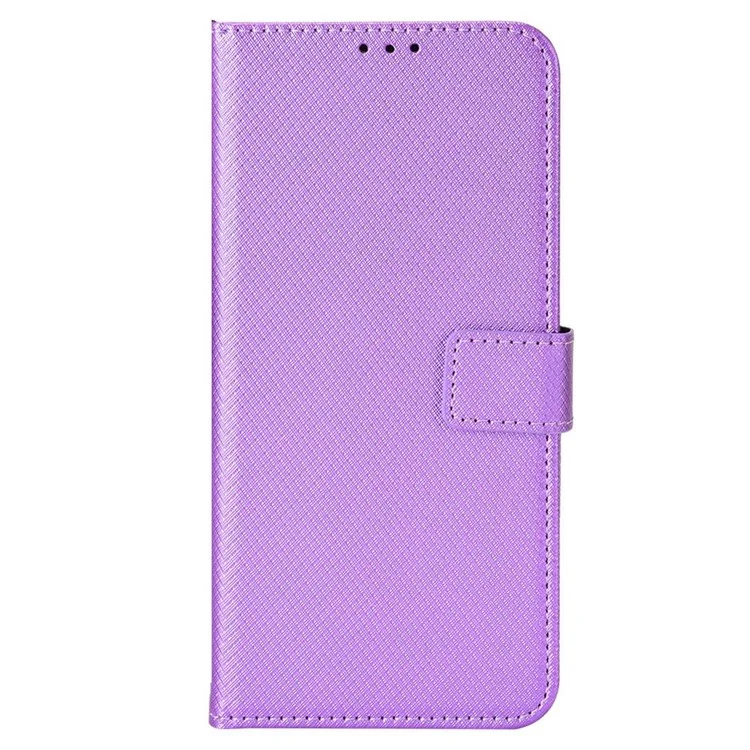 Für Motorola Moto G51 5G Diamond Textur Stand PU Leder Schutzhülle Brieftasche Shell - Violett