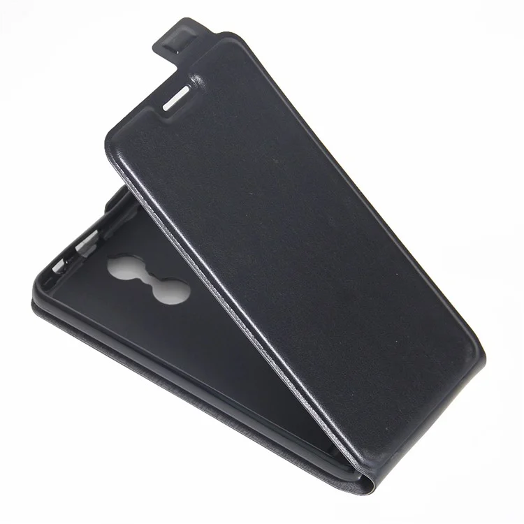 Crazy Horse Vertical Flip Leather Case ID Card/Photo Holder for Lenovo K6 - Black