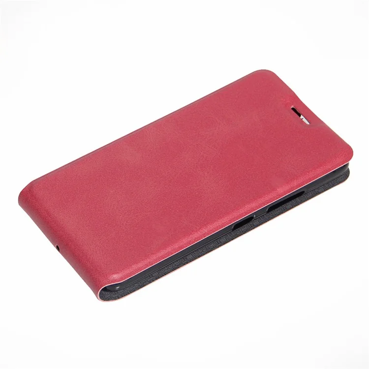 Crazy Horse Up Down Open Leather Mobile Phone Cover for Lenovo K6 - Rose