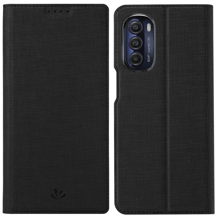 VILI DMX Series for Motorola Moto G Stylus 5G (2022) Stand Phone Case PU Leather Phone Shell Hands-free Anti-drop Cover with Card Holder - Black
