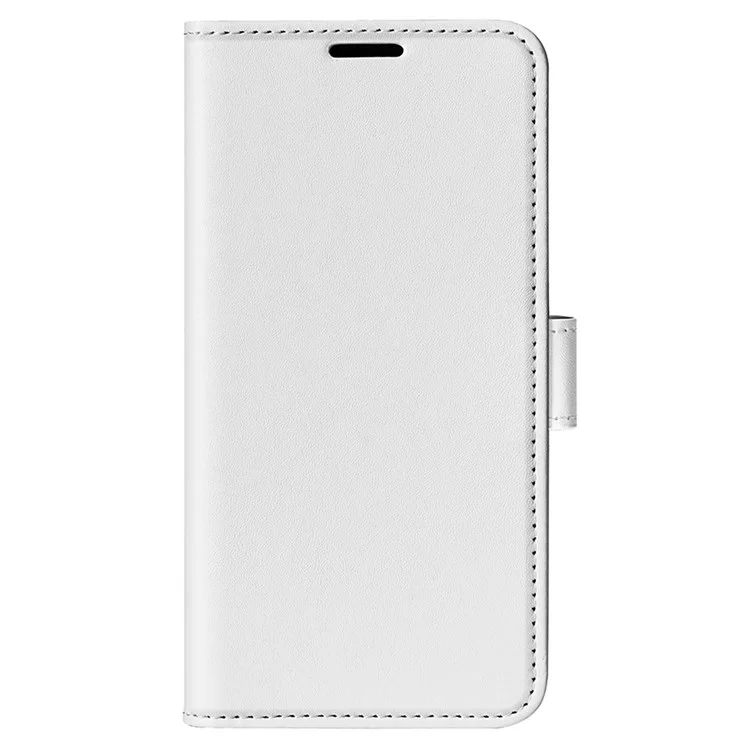 Für Motorola Moto E32 4G Crazy Horse Textur PU Leder Magnetverschluss Hülle Wallet Stand Featur - Weiß