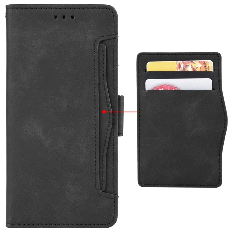 For Motorola Edge 30 Smartphone Bag Case Magnetic Flip Wallet Style Stand Shockproof PU Leather Phone Cover - Black