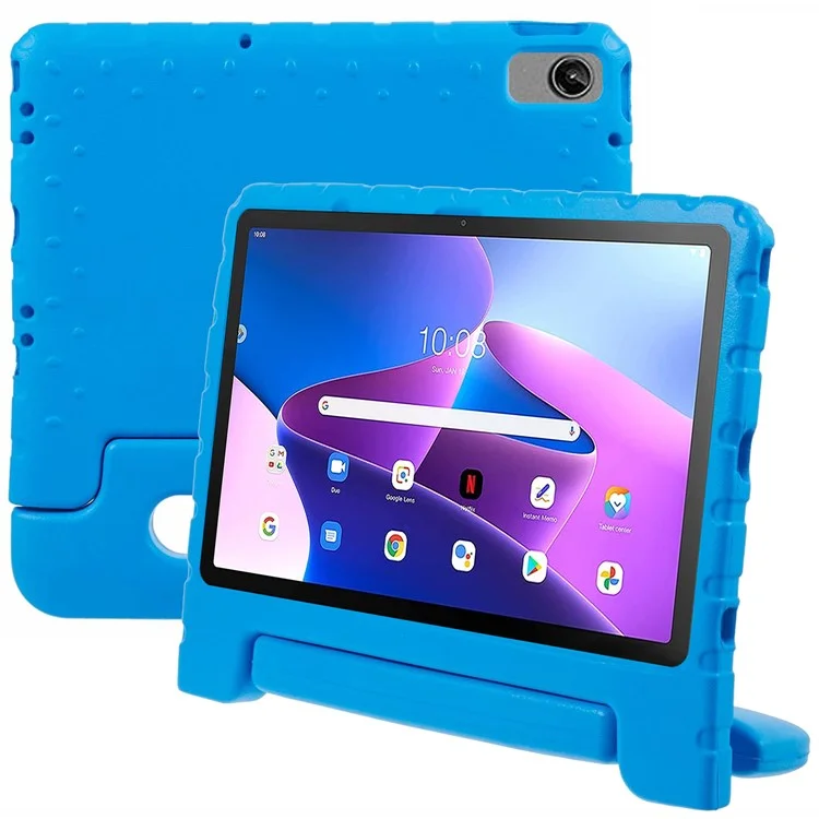 Para Lenovo Tab M10 Plus (3a generación) / Cubierta de tableta EVA Tab M10 5G Estuche con asa portátil y soporte - Azul